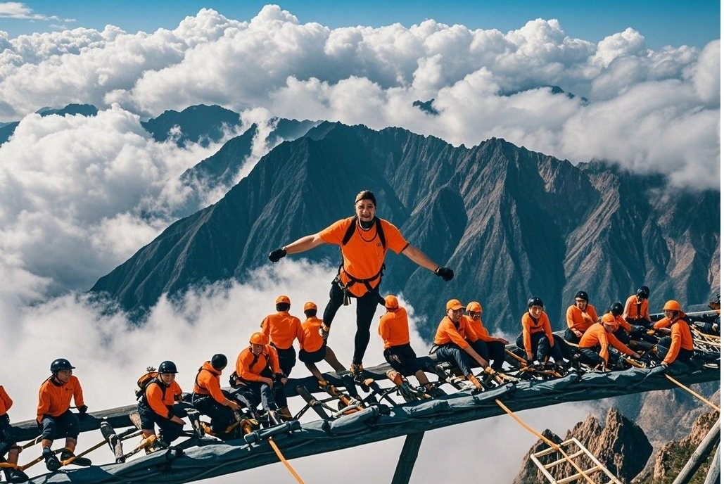 突破云端 共攀高峰——巨人梯高空團建項目活動紀實與深度思考